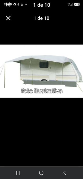 Tolde para caravana 6mts ferros em inox NOVO