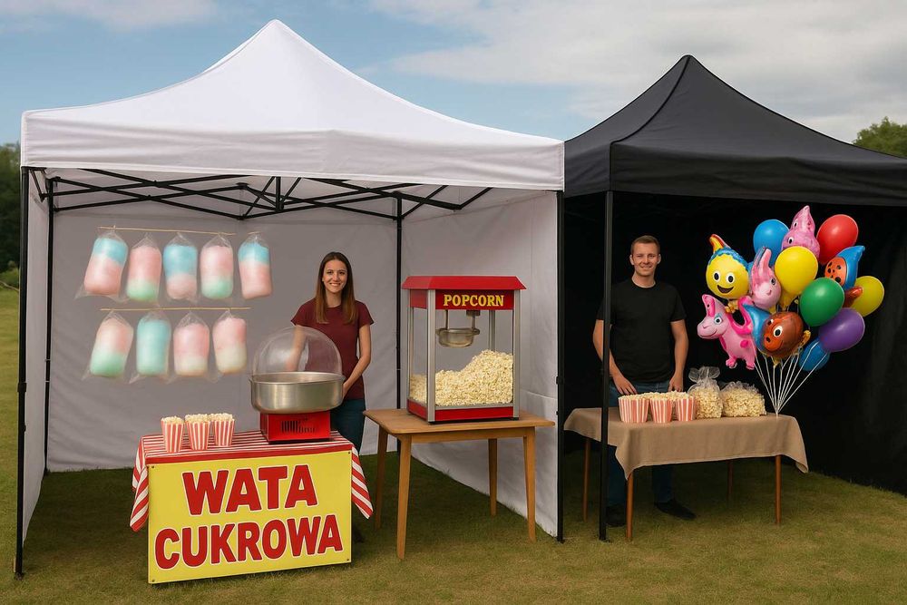 MOCNY 38kg 3x4,5 Namiot Handlowy Ogrodowy imprezowy bazarowy wystawowy