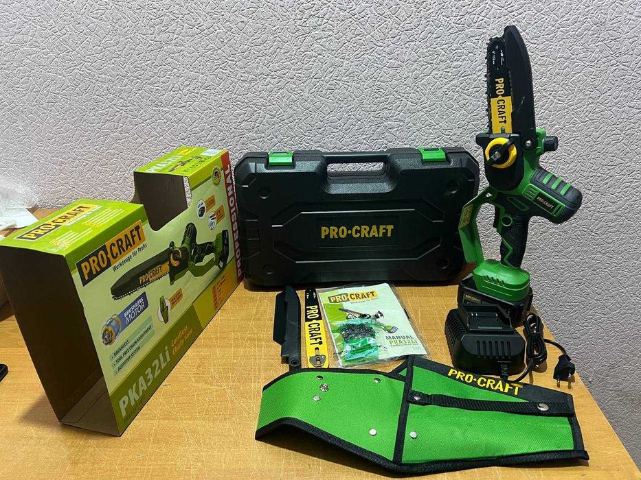 Пила PROCRAFT PKA32Li Procraft Procraft Секатор ES22Li для саду Комплект Міні-пила та секатор