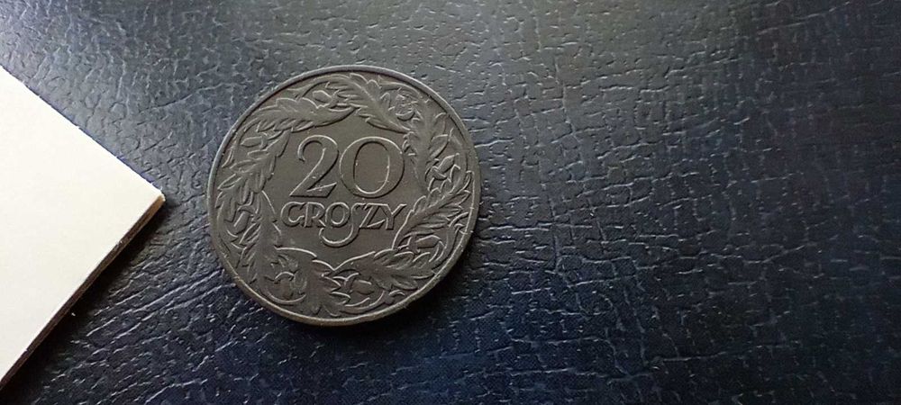 Stare monety 20 groszy 1923 cynk 2RP cudo