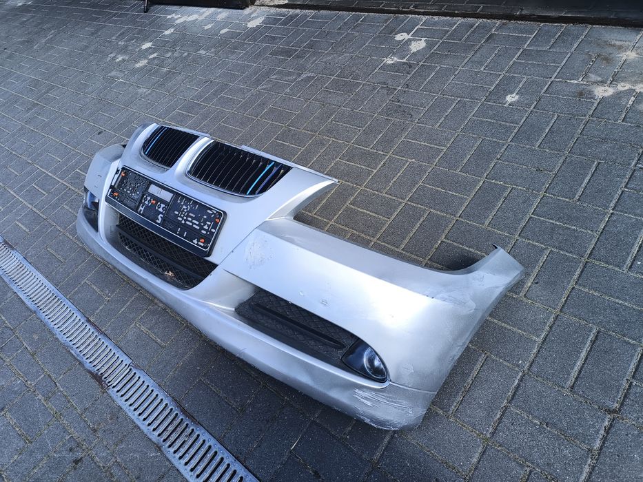 BMW E90 E91 przed lift zderzak przód kompletny grill halogeny