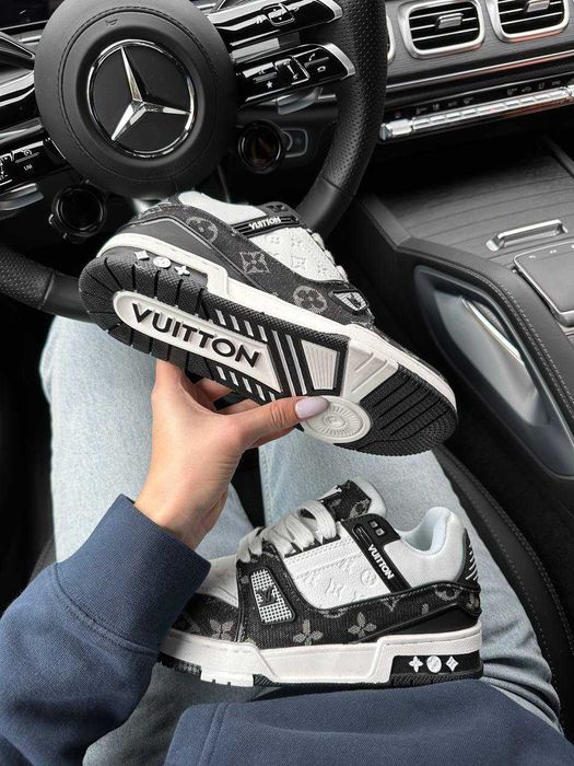 Кросівки Louis Vuitton Trainer White/Grey Premium | Кроссовки жіночі чоловічі