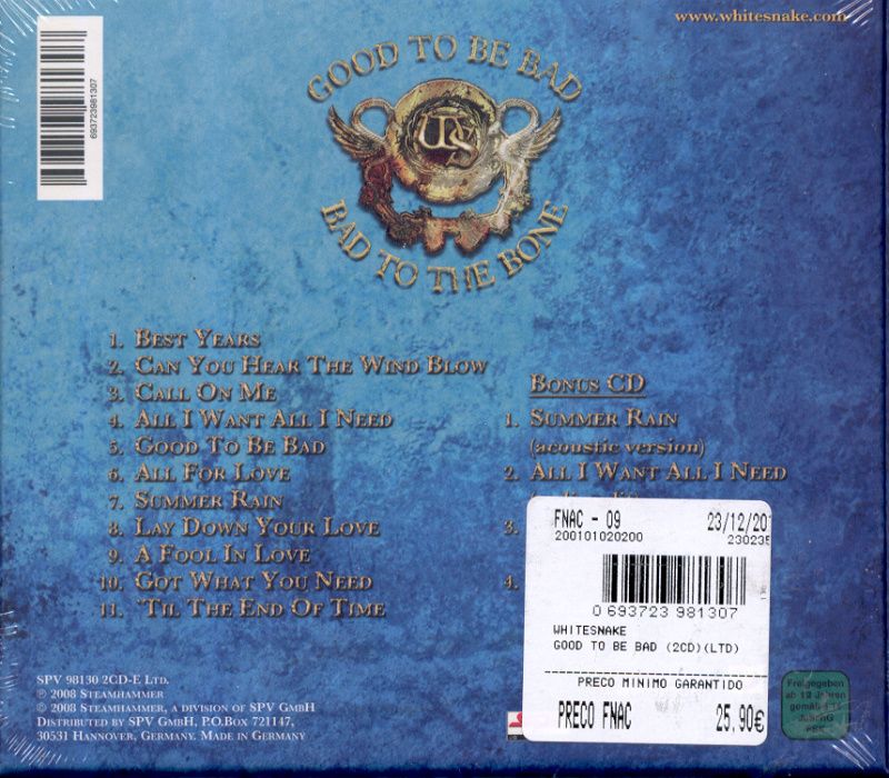 Lote Whitesnake (novo/selado)