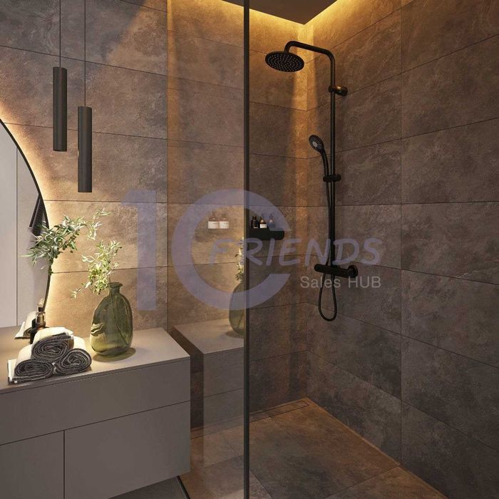 Панорамна двокімнатна квартира в ЖК Метрополіс з чорновим оздобленням