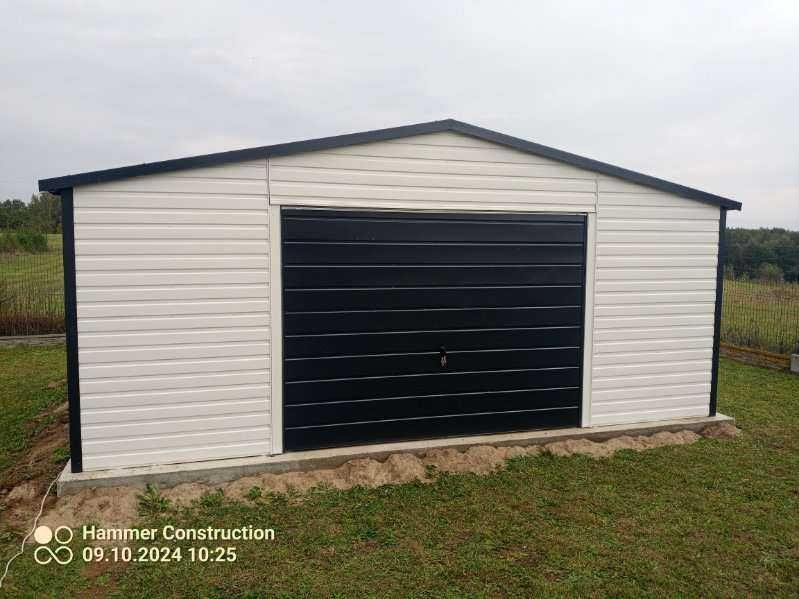 Garaż blaszany 6x6 WZMOCNIONY PROFILAMI. Producent. Cała POLSKA