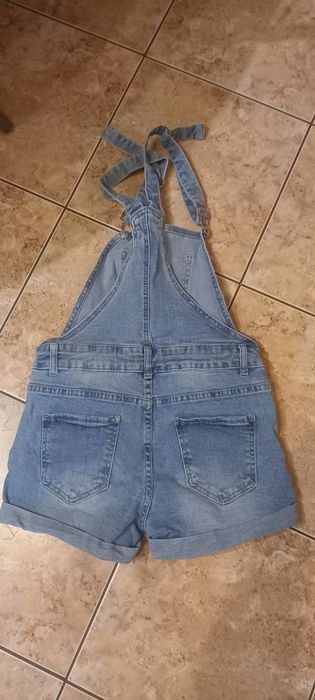 Spodenki ogrodniczki jeansowe S