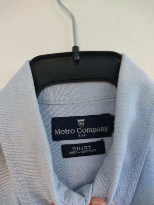 Camisa algodão Oxford azul claro NOVA, Metro Company