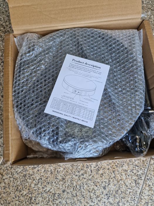 plataforma giratória elétrica de 360 graus capacidade de 50kg(ou mesa rotativa motorizada),a bateria 
...48...