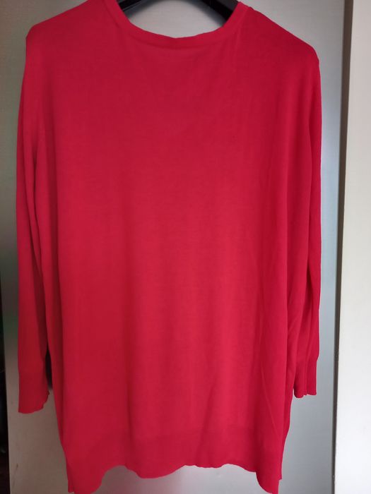 Sweter czerwony malinowy Zara S Nowy 170-176 xl-xxl oversize