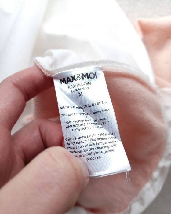 Sweter Max&Moi wełna + kaszmir + bawełna