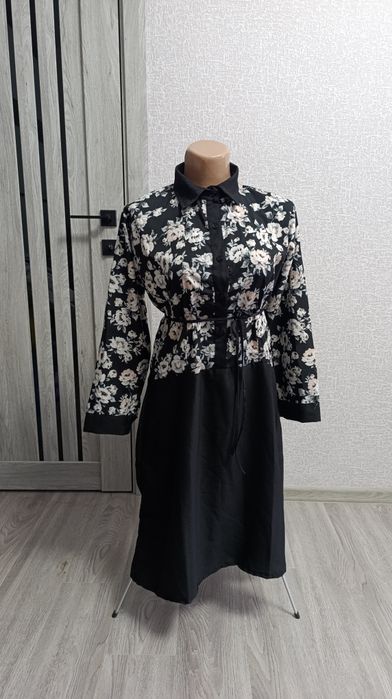 Сукня блуза з коміром і на пуговках