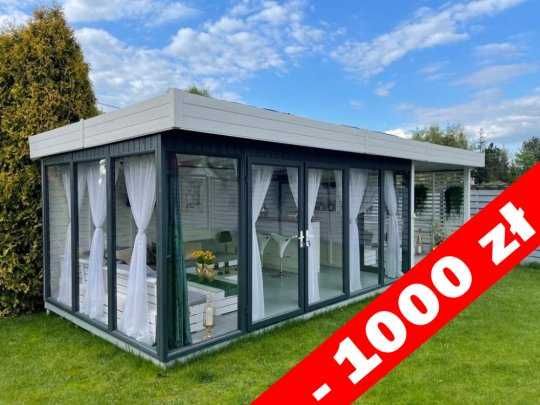 Domek narzędziowy,gospodarczy,drewniany,rekreacyjny,3x3m+taras3x3m