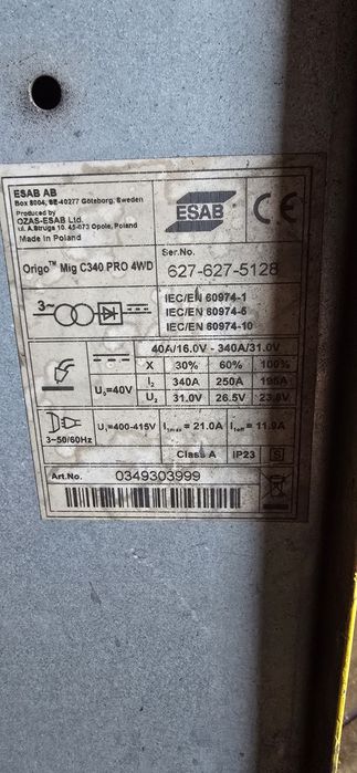 Spawarka Esab Mig c340 PRO