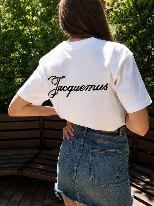 Остання ! Футболка Jacquemus! Тренд 2026! S біла в наявності!