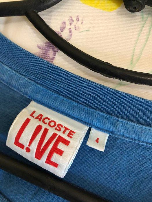 Футболка Lacoste Live оригинал градиент blue/white