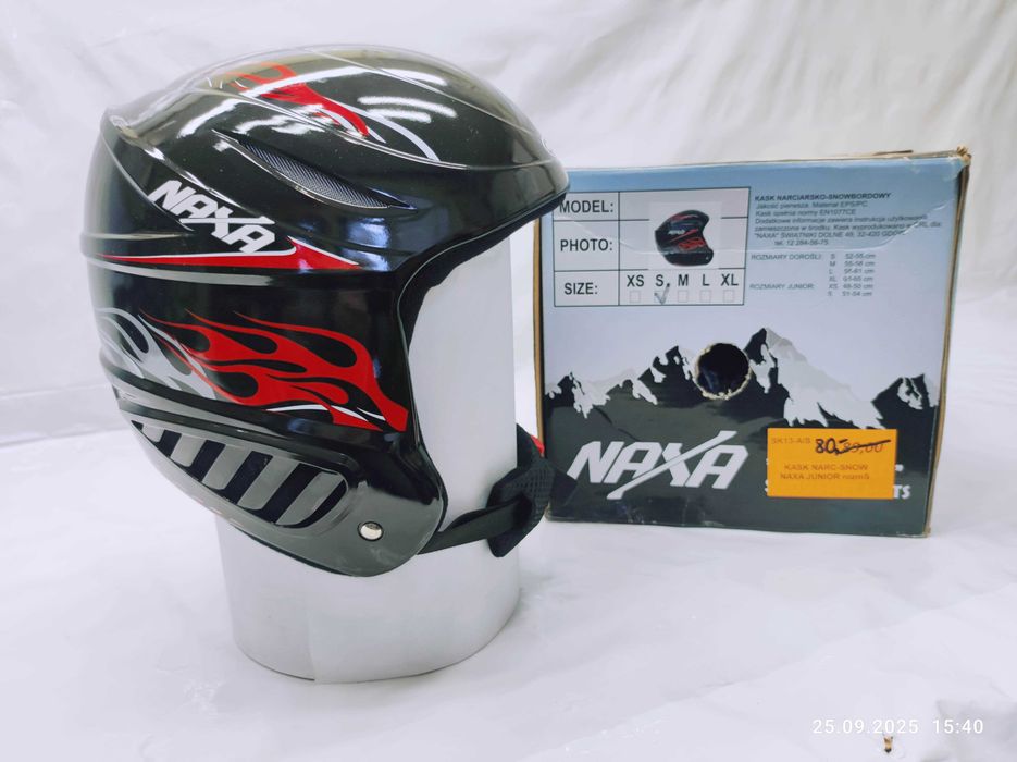 Kask narciarski Naxa R48-50 biały lub R51-54 czarny Nowe wysyłka Sklep