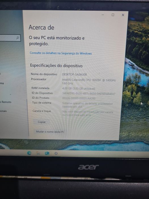 Portátil Acer ES1-331 (Intel N3050/ 4gb ram/ 256gb ssd)64750797988611121
