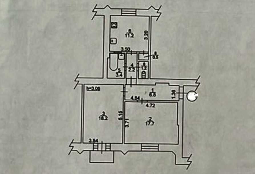2-комнатная квартира по адресу бульвар Дружбы Народов (площадь 61,9 м²) - Atlanta.ua - фото 20