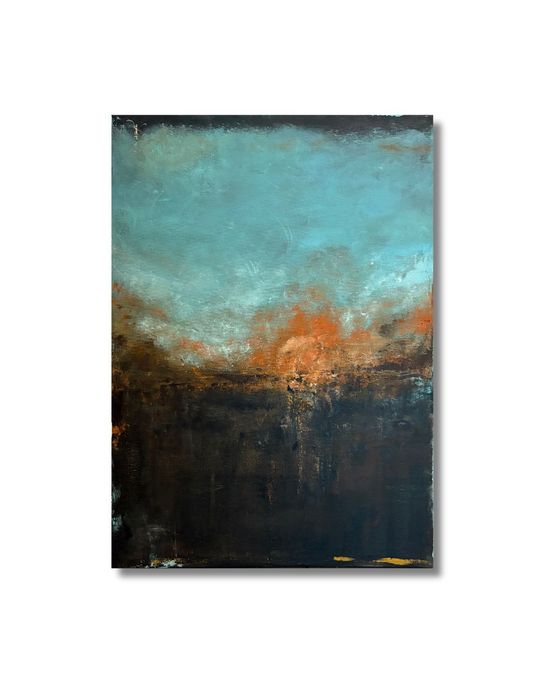 Obraz abstrakcyjny "Tamtego świtu" 50 x 70 na płótnie ręcznie malowany