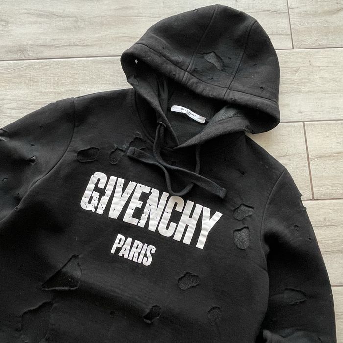 givenchy distressed hoodie