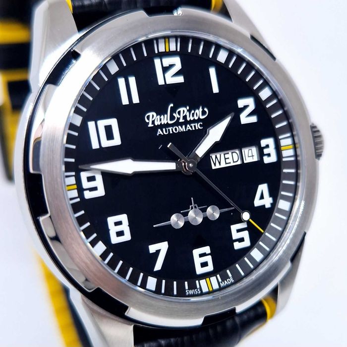 Paul Picot Pilot 42mm Black Black P2053.SGN.9111.3314-B
