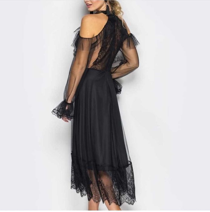 Шикарні сукня плаття чорне кружевне