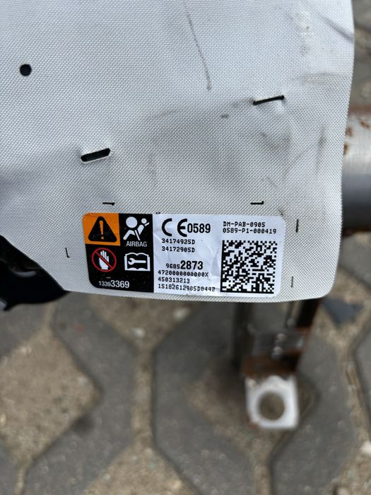 Opel Corsa E airbag poduszka pasażera