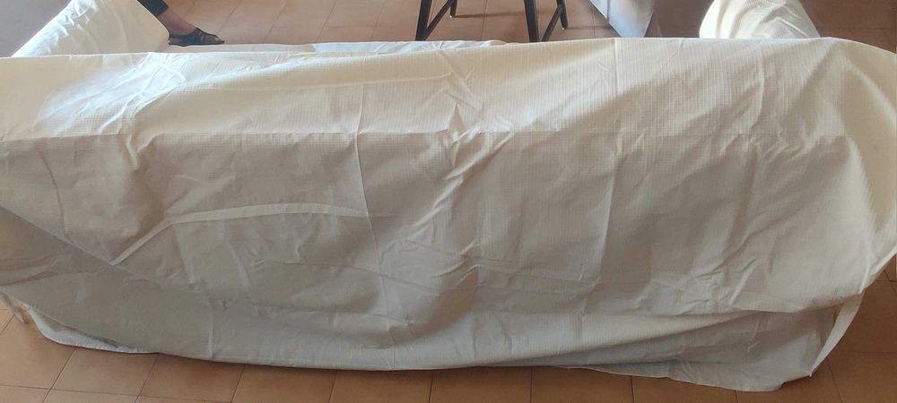 PROMOÇÃO: Capa para sofá 3 lugares (nova) cor pano crú