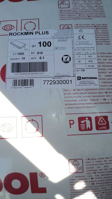 Wełna skalna firmy Rockwool 10 cm