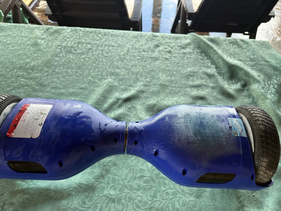 hoverboard  azul com saco e carregador.