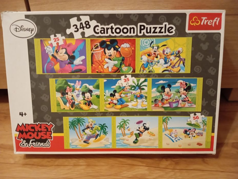 Puzzle Myszka Miki -9 obrazków różne rozmiary