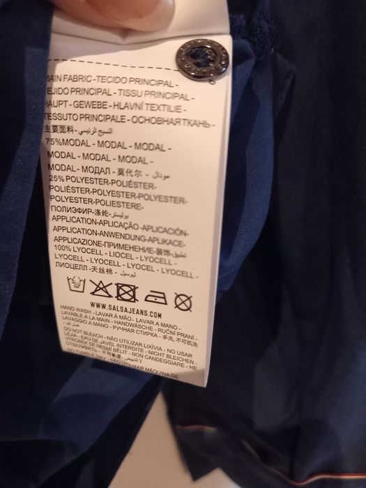 Blusa azul marinho, original e nova - S - Salsa