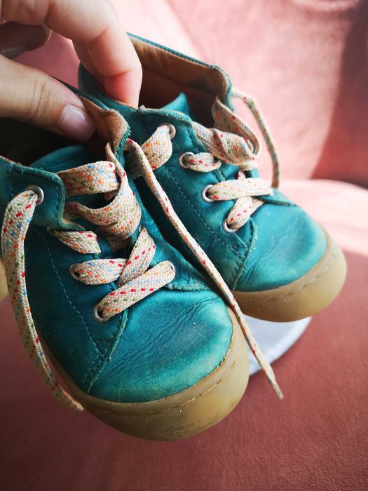 TELYOH zielone trzewiki skórzane Made in Portugal r. 26 (24-25)