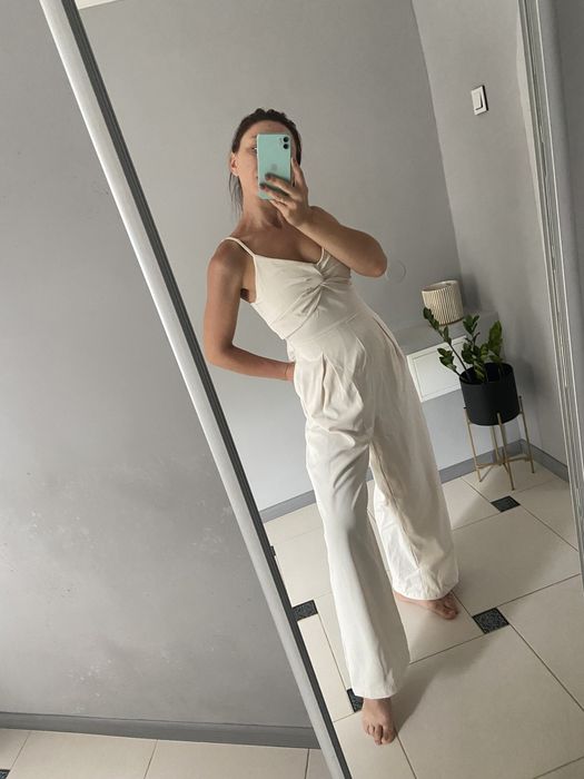 Брюки прямі zara/комбінзон палаццо