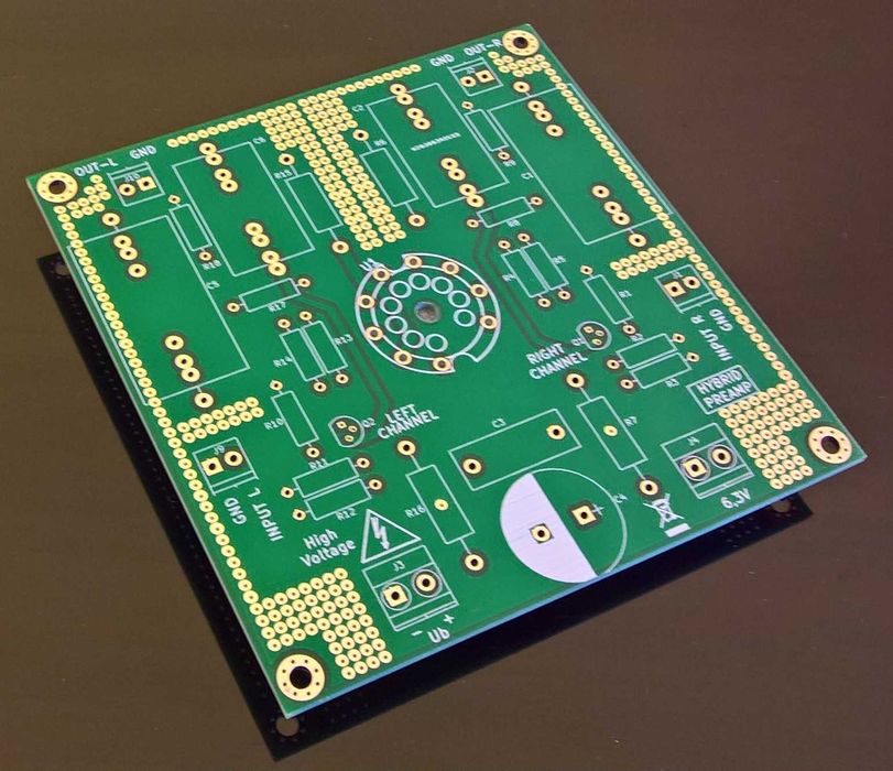 Płytka pcb - przedwzmacniacz lampowy JFET