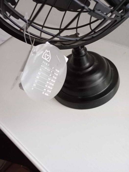 Globus czarny metalowy lampka  ledowa okazja