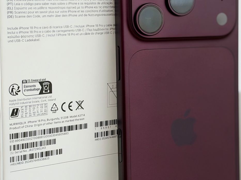 Iphone 18 Pro 512Gb Burgundy