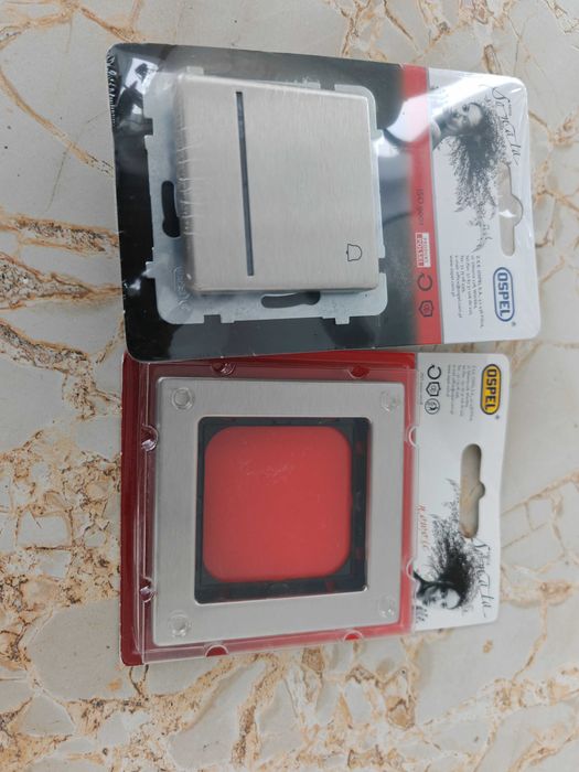 Ospel Sonata Stal Inox przycisk dzwonkowy ramka