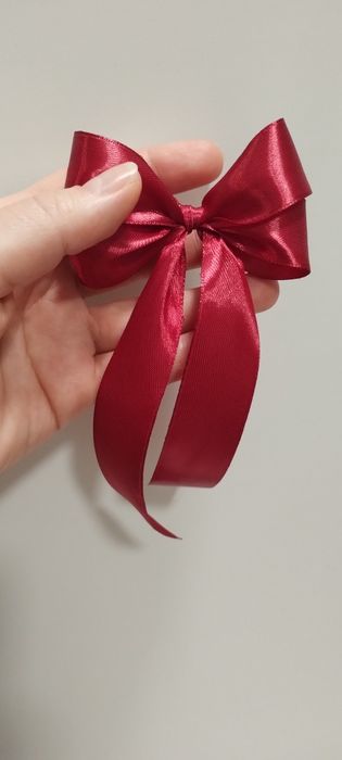 Bordowe kokardki na choinkę, do prezentów, zestaw 20  sztuk