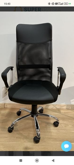 Fotel biurowy W03 , czarny, nowy