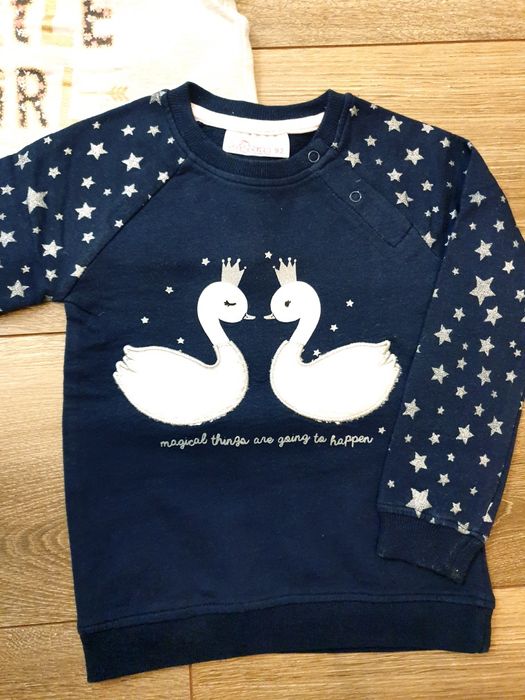 Bluzy dla dziewczynki rozmiar 92 zestaw 2 sztuki