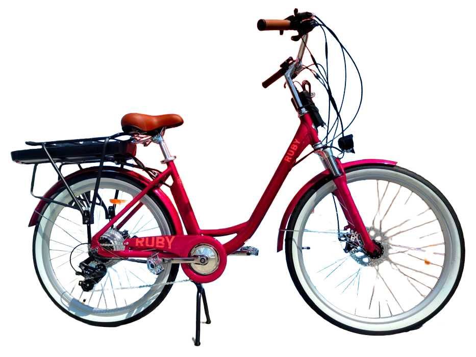 NOWY Rower Elektryczny DOROZHNIK RUBY Roz. 17" *Koła 26* Rubinowy!!