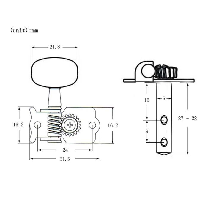 Колки на акустическую гитару (комплект)