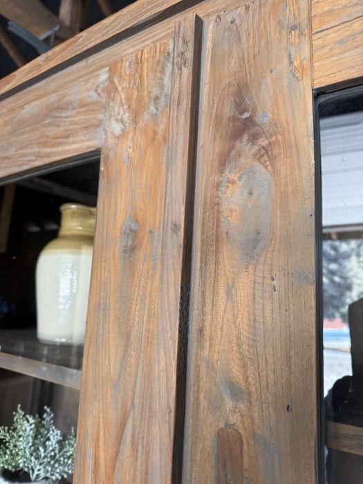 Rustykalna witryna drewniana, odzysku, vintage, cottage loft