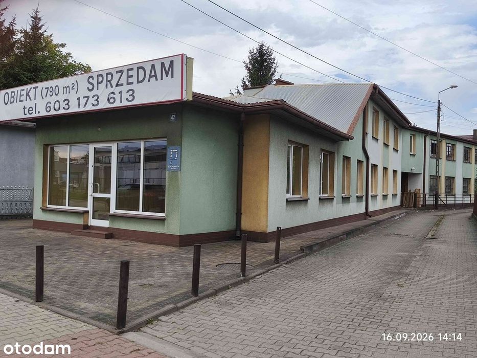Obiekt handlowo-usługowy 615 m2 + dom 175 m2
