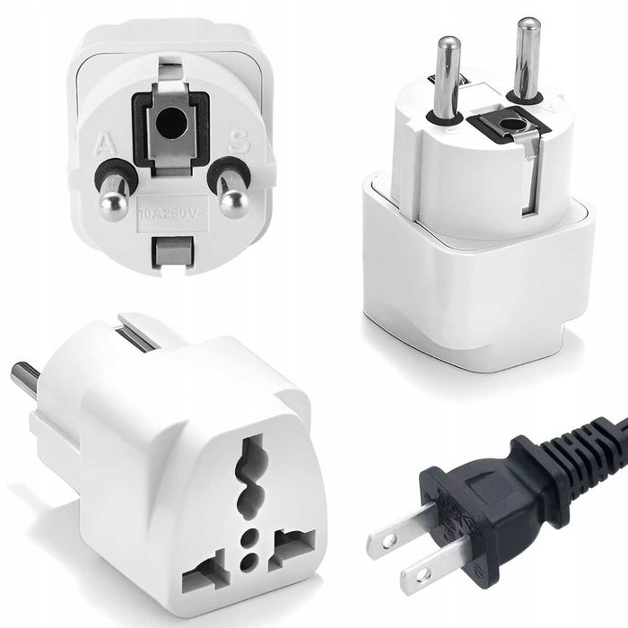 3 x PRZEJŚCIÓWKA ANGIELSKA Adapter UK PL Wtyczka Gniazdo 250V 10A