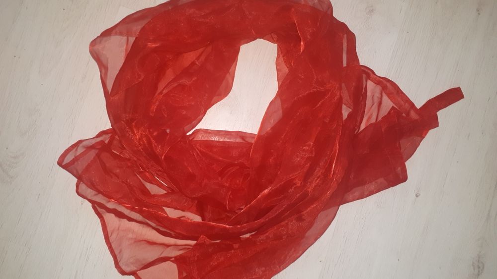 Тюль красная органза