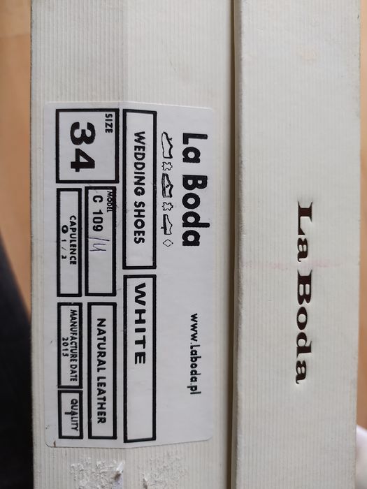 Buty ślubne La Boda rozm.34