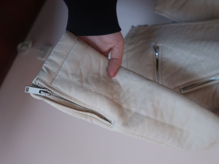 Casaco de Napa Branco Sujo