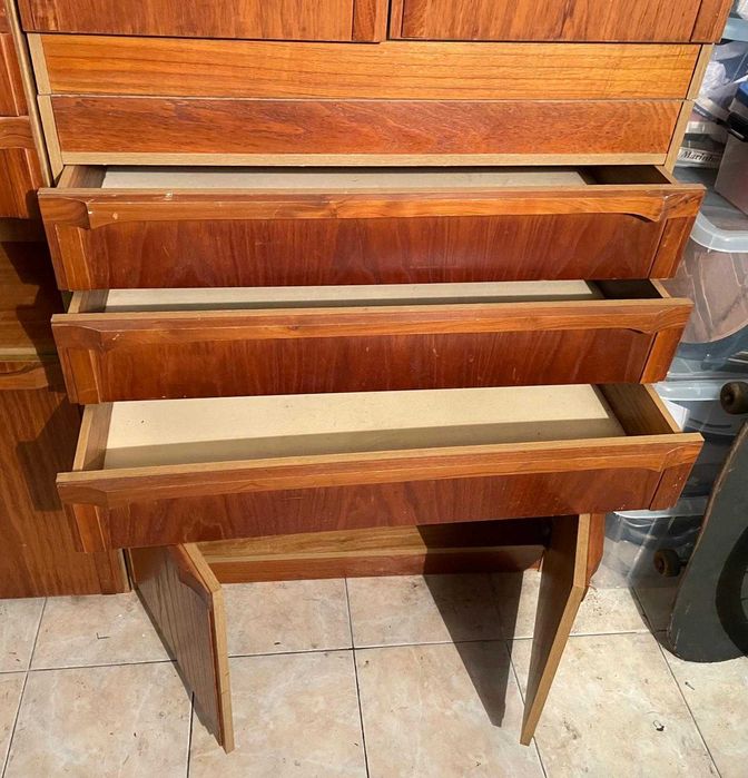 Conjunto 4 Módulos Madeira Vintage 165cm – Gavetas + Armários | 70€